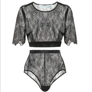 Off-White Crop Lace Set